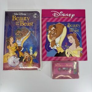 Disney Beauty And The Beast Black Diamond Sealed VHS & Read Along Book & Tape